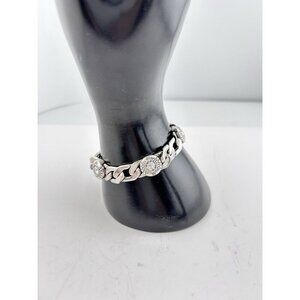 Brighton Fortino Beautiful Silver Crystal Toggle Bracelet